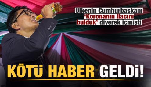 Ülkenin Cumhurbaşkanı 'Koronanın ilacını bulduk' diyerek içmişti! Kötü haber geldi!