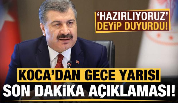Bakan Koca'dan gece yarısı 20 yaş ve altı ile 65 yaş ve üstü için açıklama!
