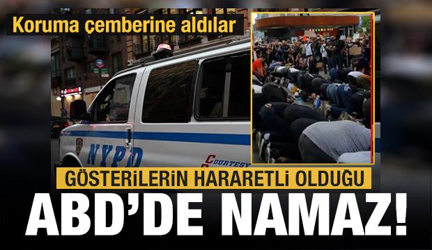 ABD'de gösterilerin tavan yaptığı yerde 'namaz' hassasiyeti dikkat çekti