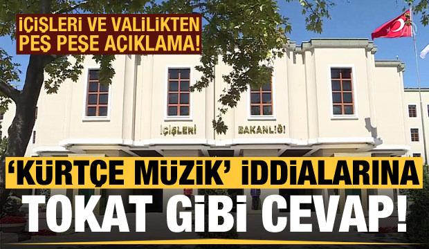 İçişleri'nden 'Kürtçe müzik' iddialarına tokat gibi cevap