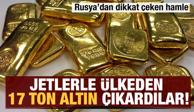 Rus bankalar ülkeden jetlerle 17 ton altın çıkardı