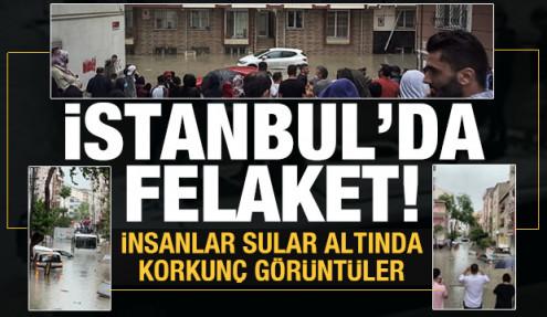 İstanbul'da felaket! Aileler sular altında kaldı! Kurtarma operasyonu