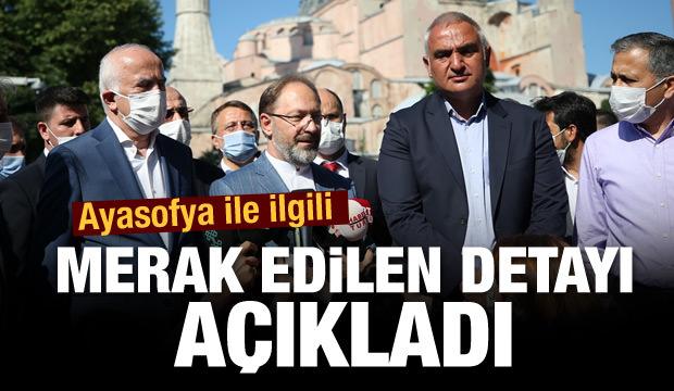 Ayasofya'da namaz hazırlığı