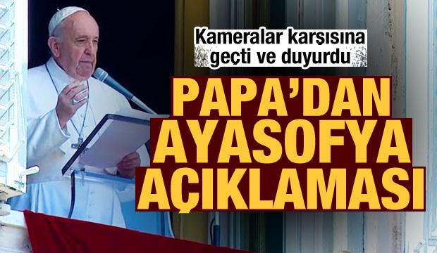 Papa'dan son dakika Ayasofya açıklaması