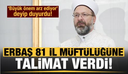 Diyanet'ten 81 il müftülüğüne talimat!