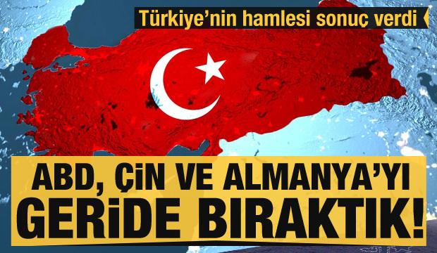 Türkiye'nin hamlesi sonuç verdi! Çin, ABD ve Almanya gibi devleri geride bıraktık