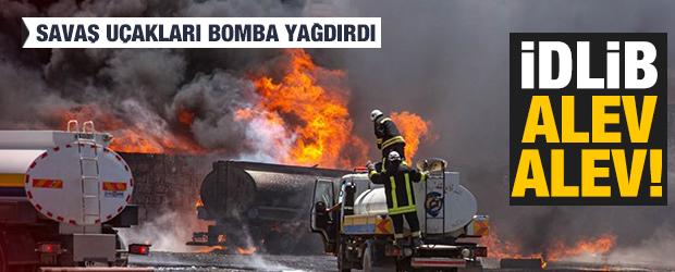 İdlib alev alev! Savaş uçakları bomba yağdırdı