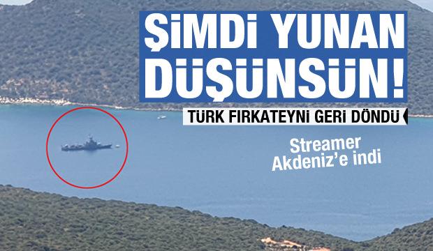 Türk fırkateyni yeniden Kaş'ta