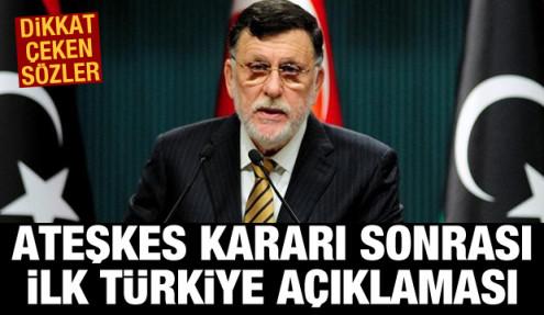 Ateşkes kararı sonrası Serrac'tan ilk Türkiye açıklaması