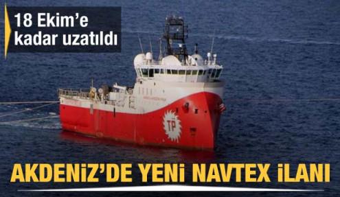 Akdeniz'de yeni Navtex ilanı
