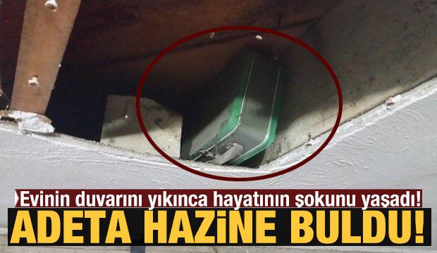 Adeta hazine buldu! Evinin duvarını yıkınca...