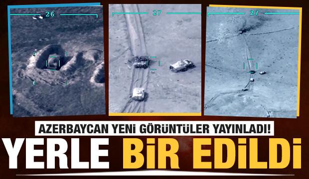 Azerbaycan yeni görüntüler yayınladı! Yerle bir edildi