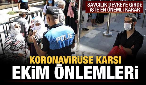 Koronavirüse karşı ekim önlemleri geliyor