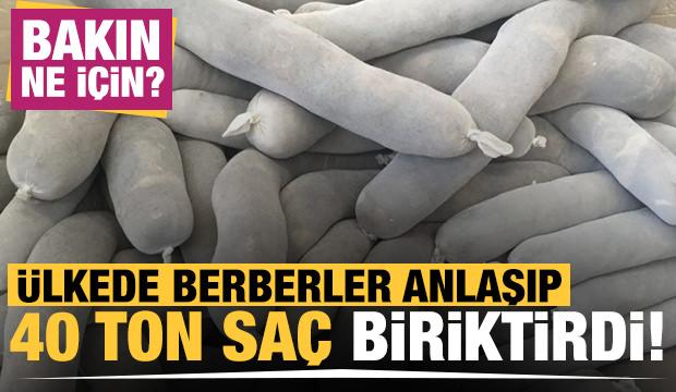 Ülkede berberler anlaşıp 40 ton saç biriktirdi! Bakın ne için