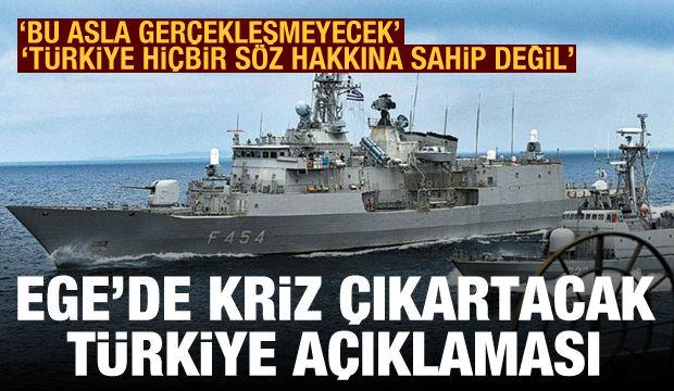 Yunanistan’dan kriz çıkartacak Ege açıklaması: Türkiye hiçbir söz söyleme hakkına sahip değil