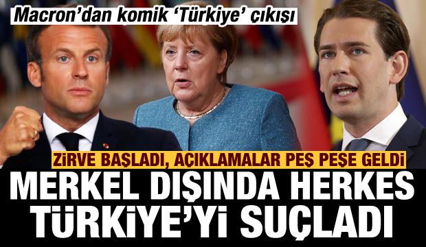 Ab Zirvesi Basladi Merkel Disinda Macron Kurz Leyen Ve Michel Turkiye Yi Sucladi Dunya Haberleri
