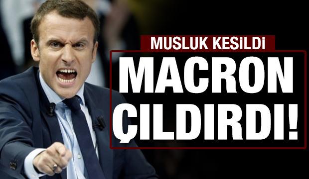 Musluk kesildi Macron çıldırdı