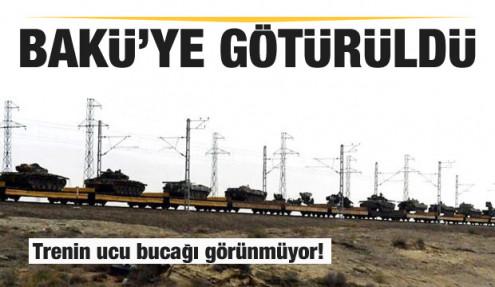 Trenin ucu bucağı görünmüyor! Tank ve toplar Bakü'ye götürüldü