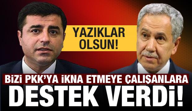Arınç bizi PKK'ya ikna etmeye çalışanlara destek verdi! Yazıklar olsun