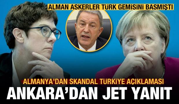 Türk gemisini basan Almanya'dan skandal Türkiye açıklaması: Ankara'dan jet yanıt