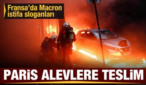 Fransa'nın başkenti Paris alevlere teslim!
