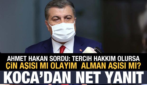 Ahmet Hakan Bakan Koca Ya Sordu Cin Asisi Mi Alman Asisi Mi Saglik Haberleri