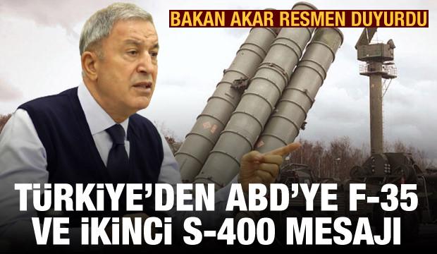 Türkiye'den ABD'ye S-400 ve F-35 mesajı: Programa geri dönmeye hazırız