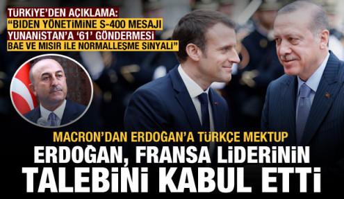 Macron'dan Erdoğan'a Türkçe mektup! Erdoğan, Fransa liderinin talebini kabul etti