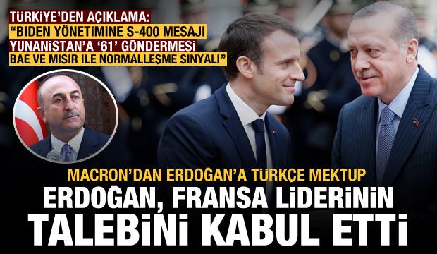 Macron'dan Erdoğan'a Türkçe mektup! Erdoğan, Fransa liderinin talebini kabul etti