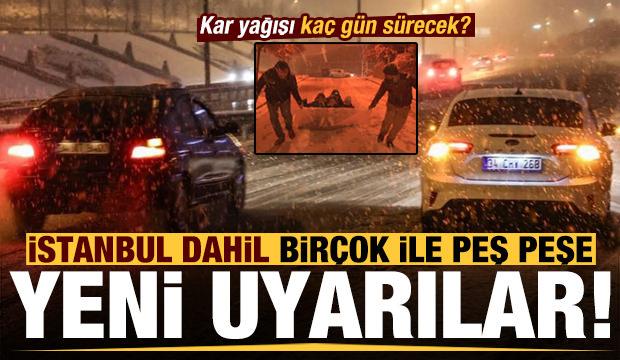 Son dakika: Kar yağışı kaç gün sürecek? İstanbul dahil birçok ile peş peşe yeni uyarılar...