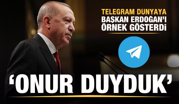 Telegram dünyaya Erdoğan'ı örnek verdi: Onur duyduk...