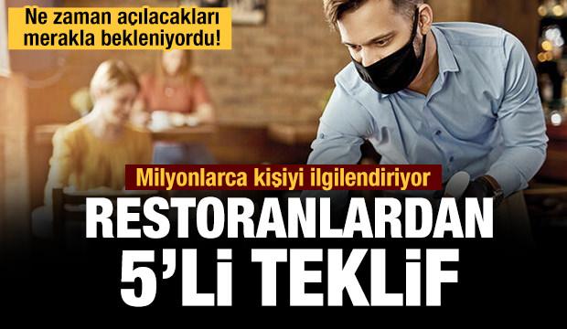 2 milyon aileyi ilgilendiriyor! Restoranlardan 5'li teklif