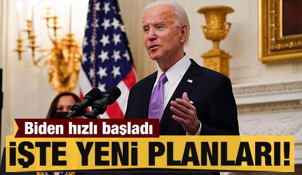 Biden'ın görevdeki ilk gününde gündemi Kovid-19'la mücadele oldu