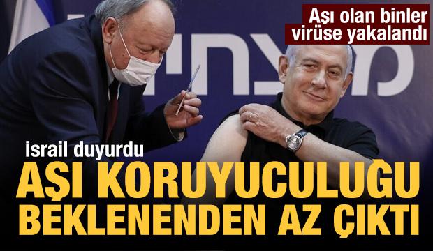 İsrail'den aşı açıklaması: Beklenenden az koruyor
