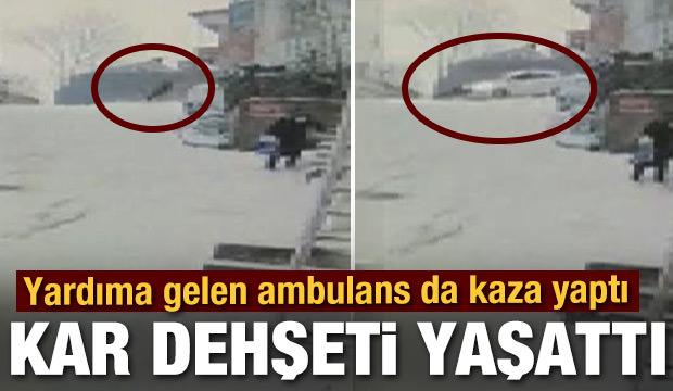 Kağıthane'de kayıp düşen kişiye otomobil çarptı! Feci kaza kamerada