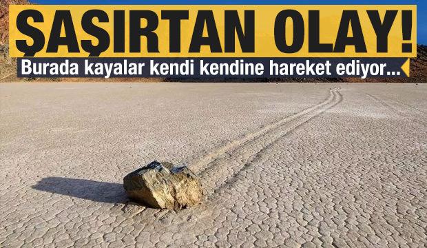 'Ölüm Vadisi'nde şaşırtan olay! Burada kayalar kendi kendine hareket ediyor...