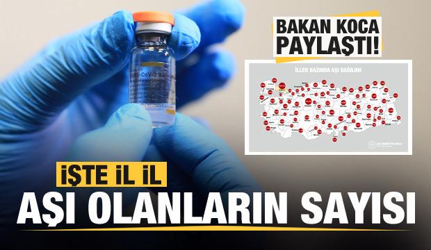 Son dakika: Bakan Koca açıkladı! İşte il il aşı olanların sayısı