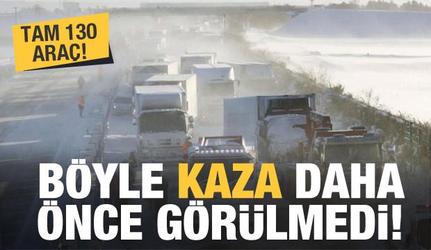 Tarihin en büyük kazalarından! 130 araç birbirine girdi. Böylesi görülmedi...