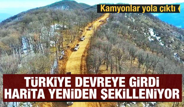 Türkiye devreye girdi! Harita yeniden şekilleniyor... Kamyonlar yola çıktı