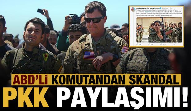 Skandal paylaşım: ABD'li komutandan 'PKK ile kol kolayız' mesajı!