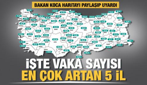 Son Dakika... Bakan Koca illere göre haftalık vaka sayılarını açıkladı