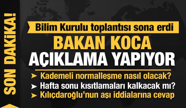 Son Dakika... Bilim Kurulu toplantısı sonrası Bakan Koca'dan normalleşme açıklaması