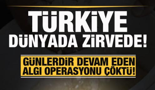 Türkiye dünyada zirvede! Günlerdir süren algı operasyonu çöktü!
