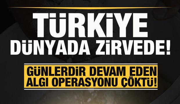 Türkiye dünyada zirvede! Günlerdir süren algı operasyonu çöktü!