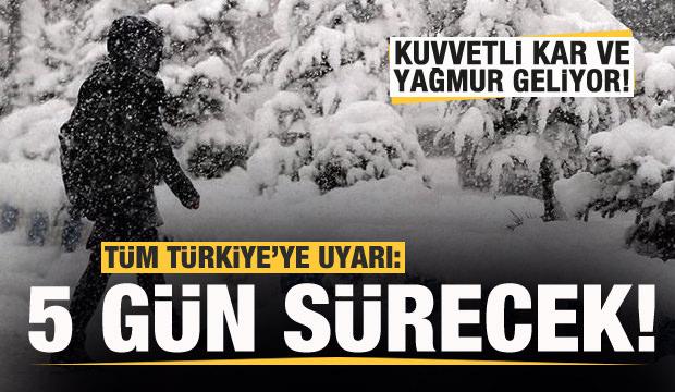meteorolojiden tum turkiye ye uyari 5 gun surecek kuvvetli kar ve yagmur geliyor guncel haberleri