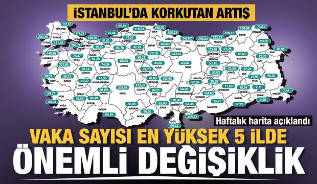 Son Dakika... Haftalık harita açıklandı: İl il vaka oranları