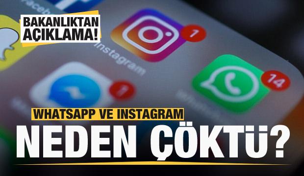 son dakika whatsapp ve instagram neden