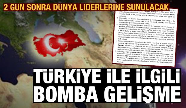 Türkiye ile ilgili bomba gelişme: Belge 2 gün sonra dünya liderlerine sunulacak