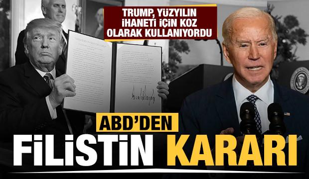 ABD'den son dakika Filistin kararı! Trump döneminde askıya alınmıştı