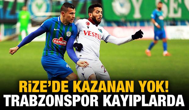 Rize'de kazanan yok! Trabzonspor kayıplarda